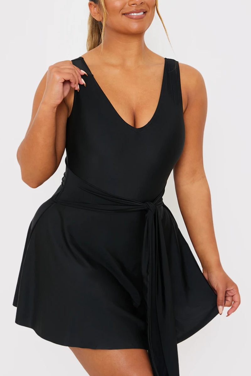 Celebrity Label Black Swim Dress