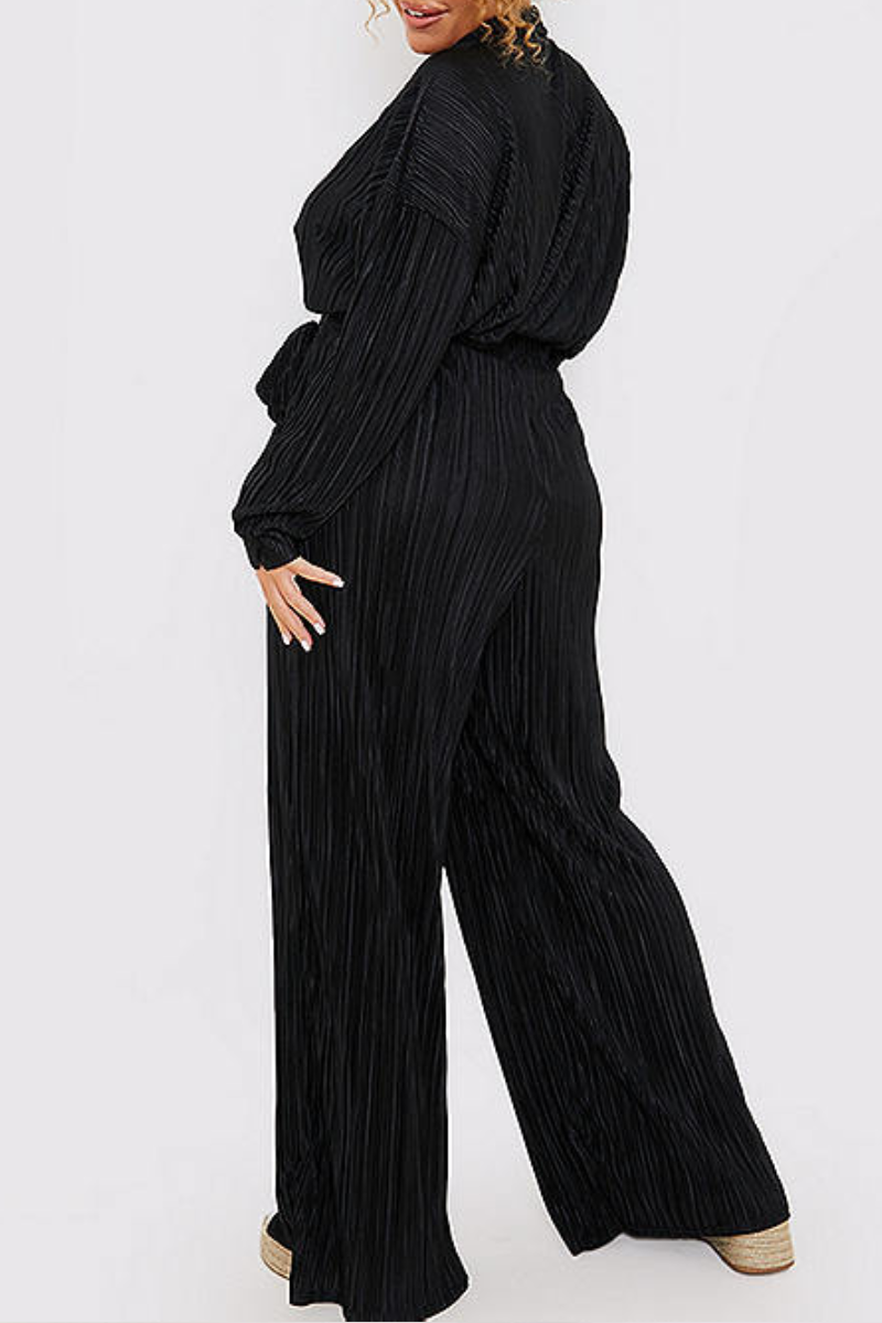 Celebrity Label Black Pleated Tall Wide Leg Trousers