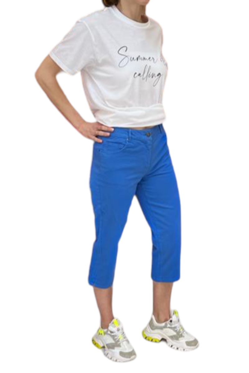 Laura Ashley Denim Cotton Crop Jeans Blue