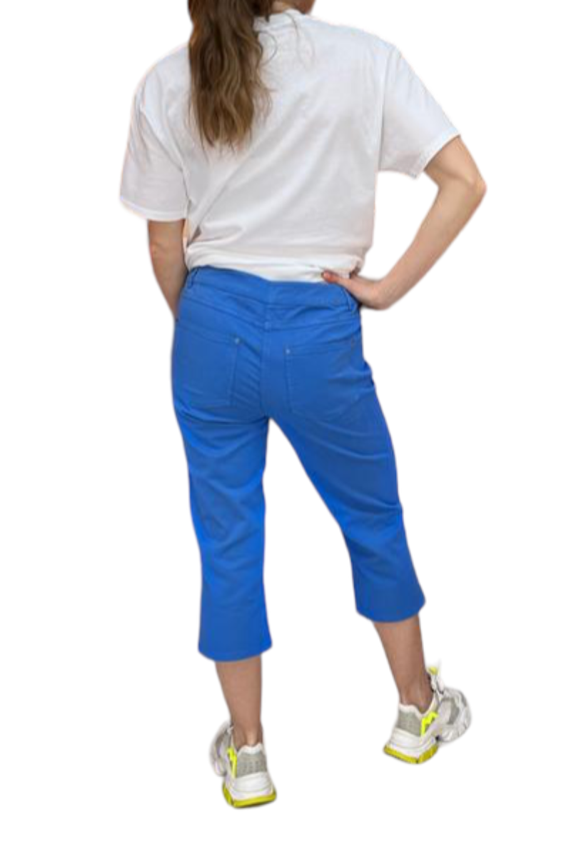 Laura Ashley Denim Cotton Crop Jeans Blue