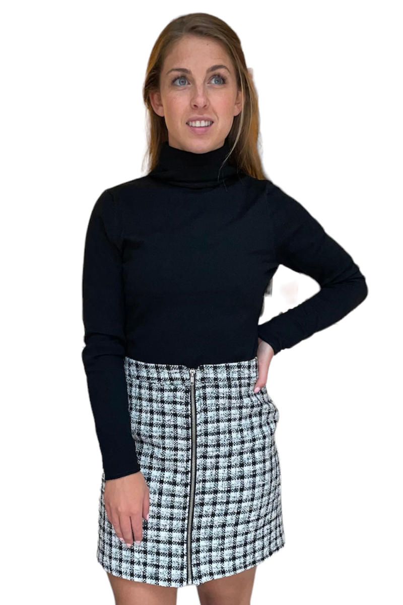 Black & White Mini Skirt