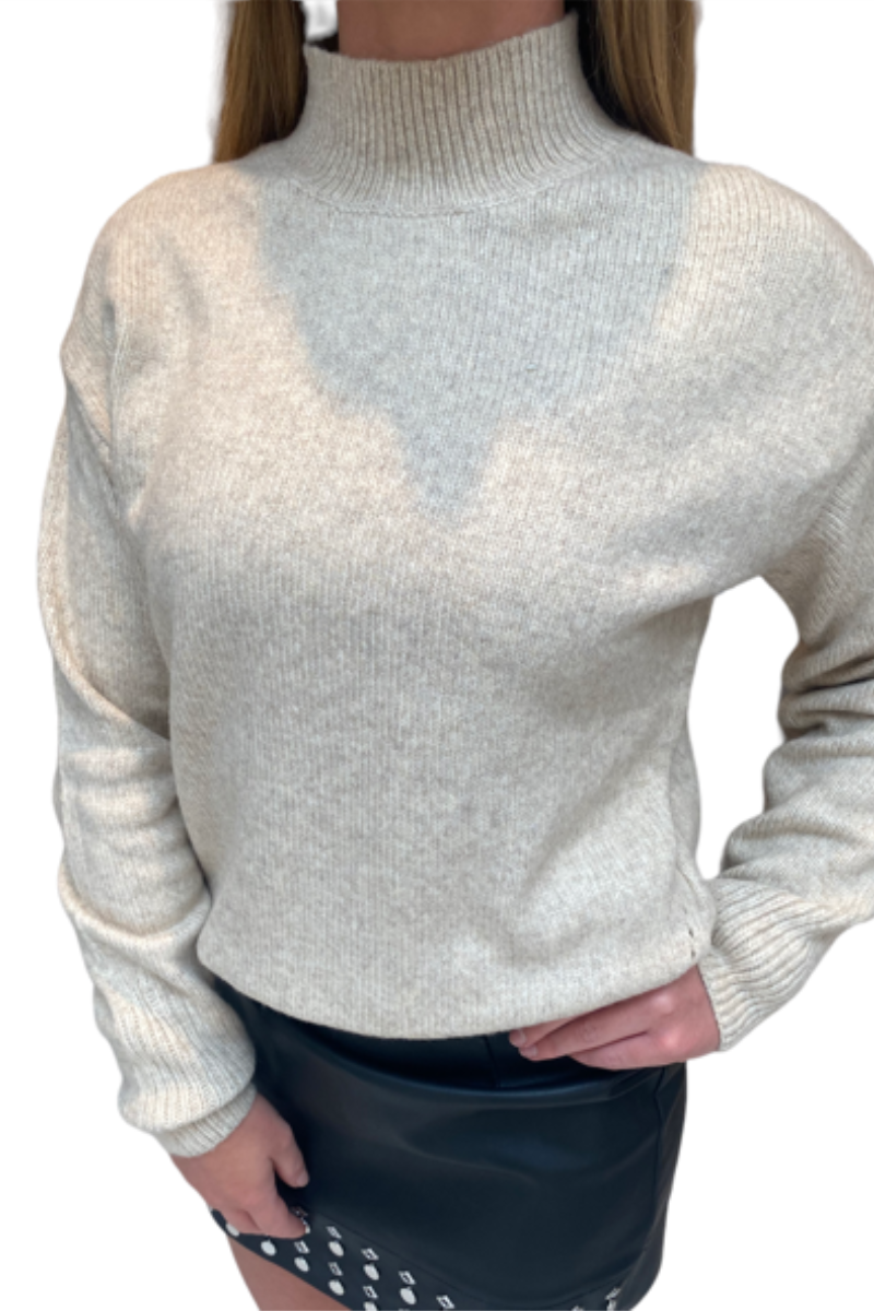 Famous Store Oat Turtle Neck Jumper