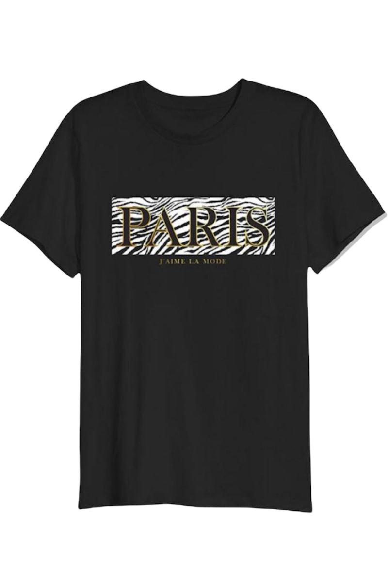Ladies Paris Slogan T-Shirt