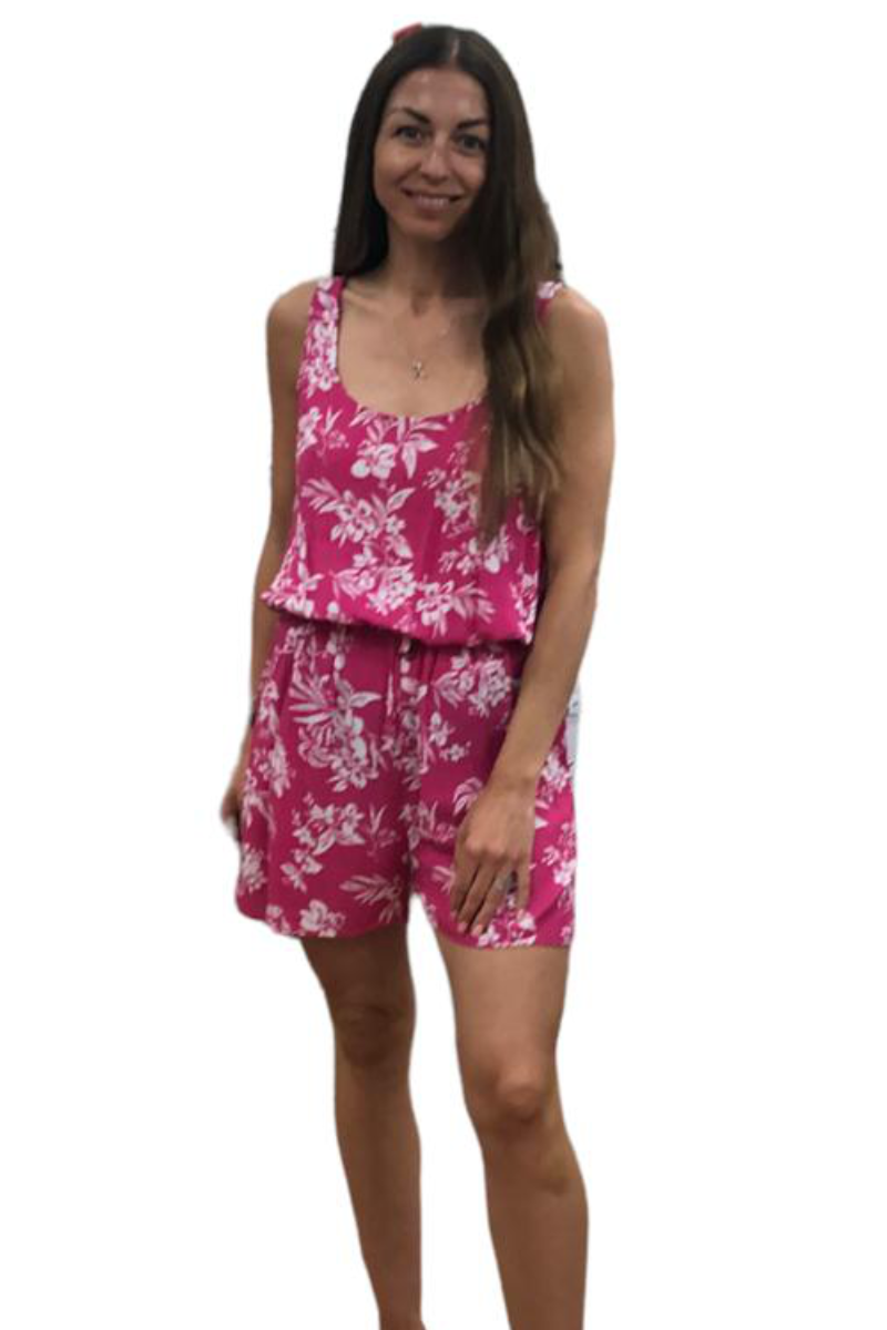 Famous Store Printed Floral Playsuit