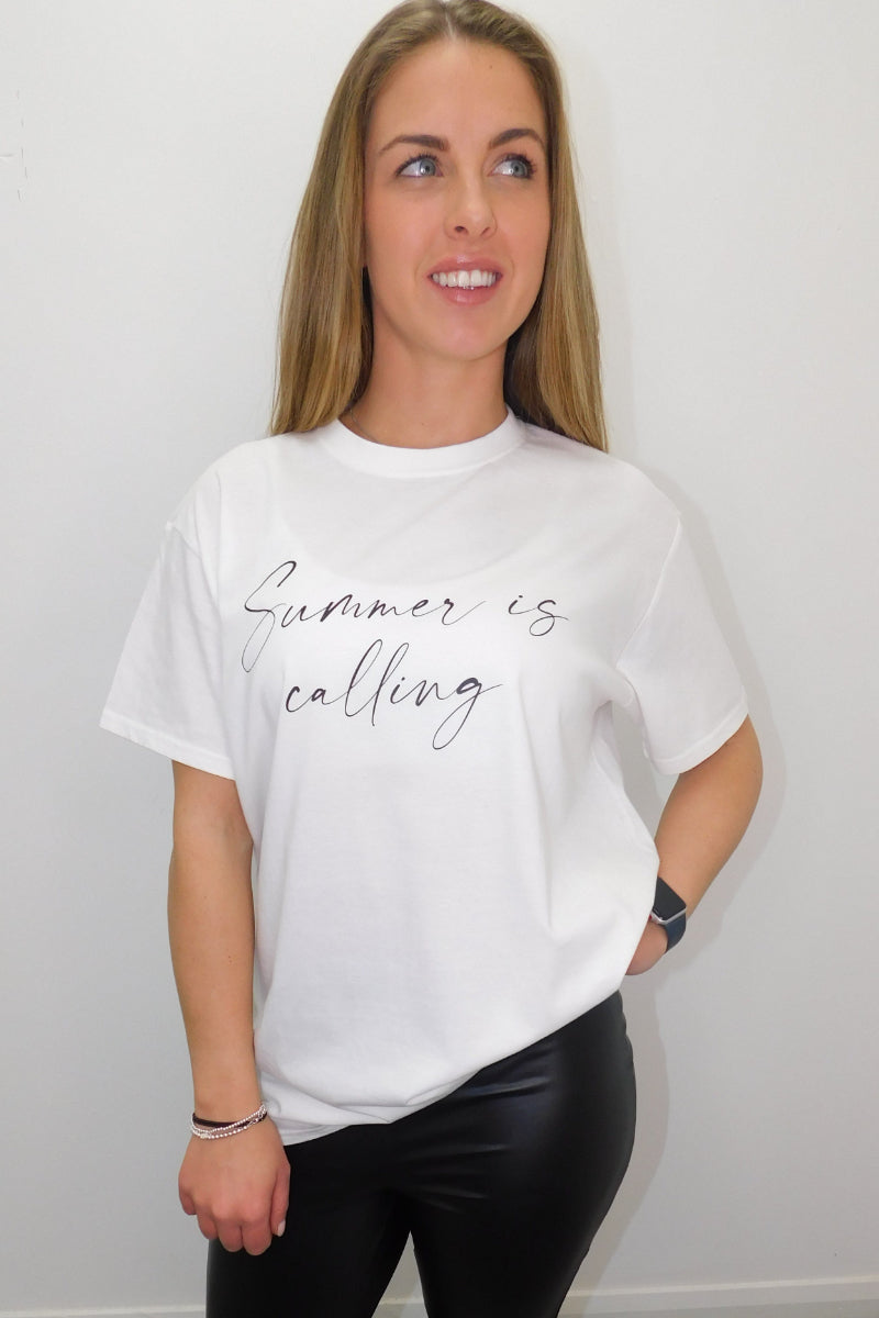 Summer is Calling Crew Neck T-shirt