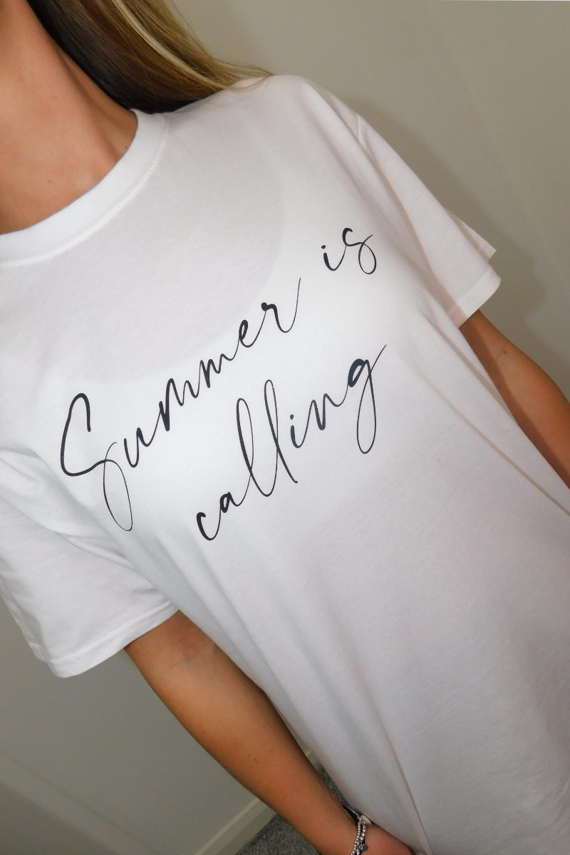 Summer is Calling Crew Neck T-shirt
