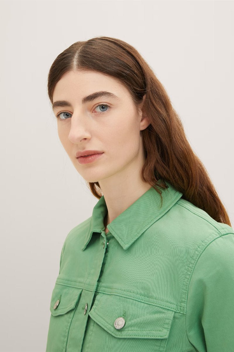 Ladies Classic Denim Jacket by Tom Tailor Green