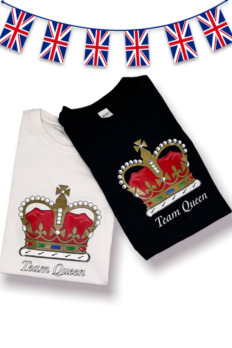 Shush Exclusive - Team Queen Printed T-Shirt Black