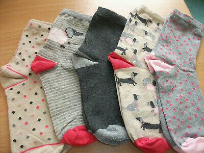 Ex-Store Ladies Ankle Socks 5 Pack