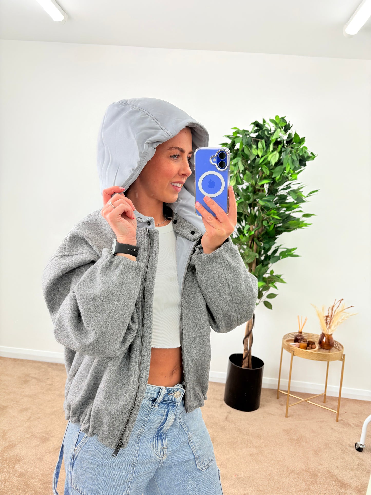 EX-George Bomber Jacket With Hood