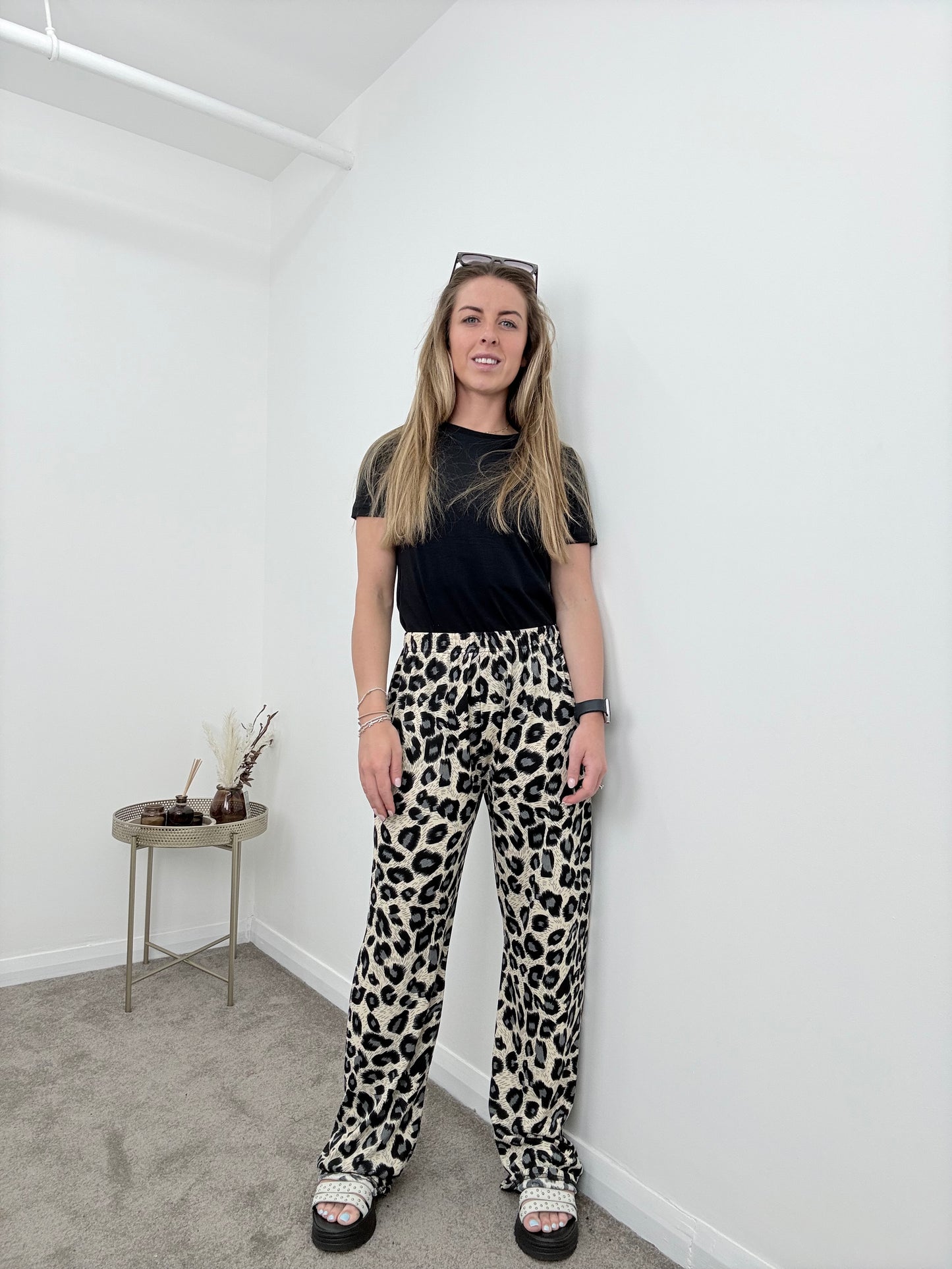 Animal  Grey Stone wide Leg Trousers