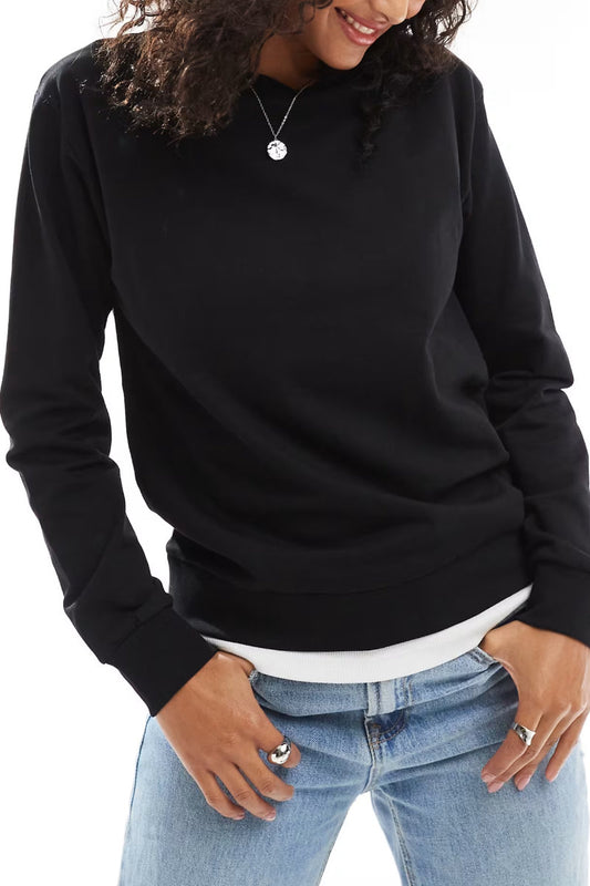 Ex Asos Ladies Sweatshirt Black