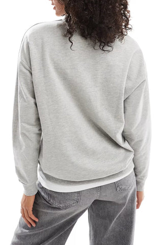 Ex Asos Ladies Sweatshirt Grey Marl