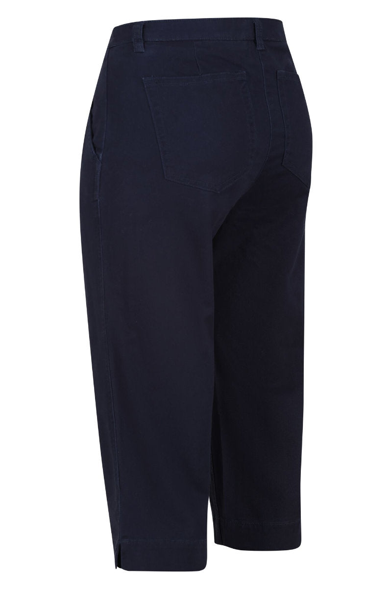 Famous Label Women's Bayla Capri Casual Trousers Navy