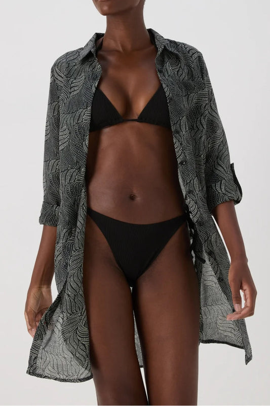 Ex-Store Black Print Beach Shirt