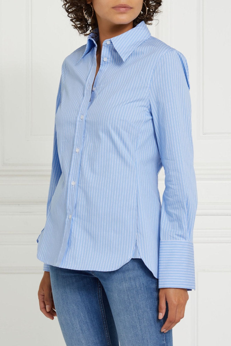 Ladies Camille Shirt Blue Stripe