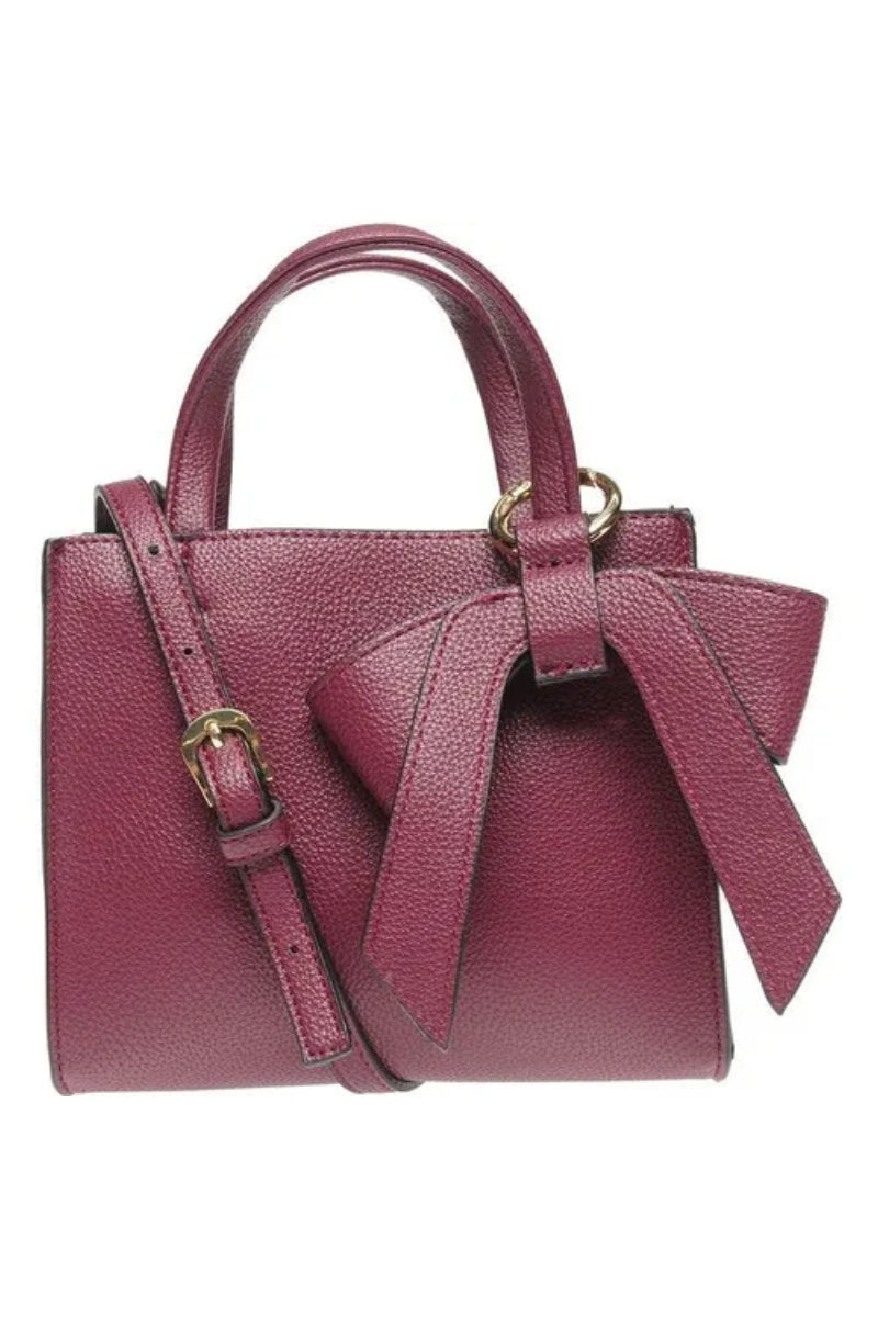 Therapy London Joy Mini Tote Bag in Burgundy