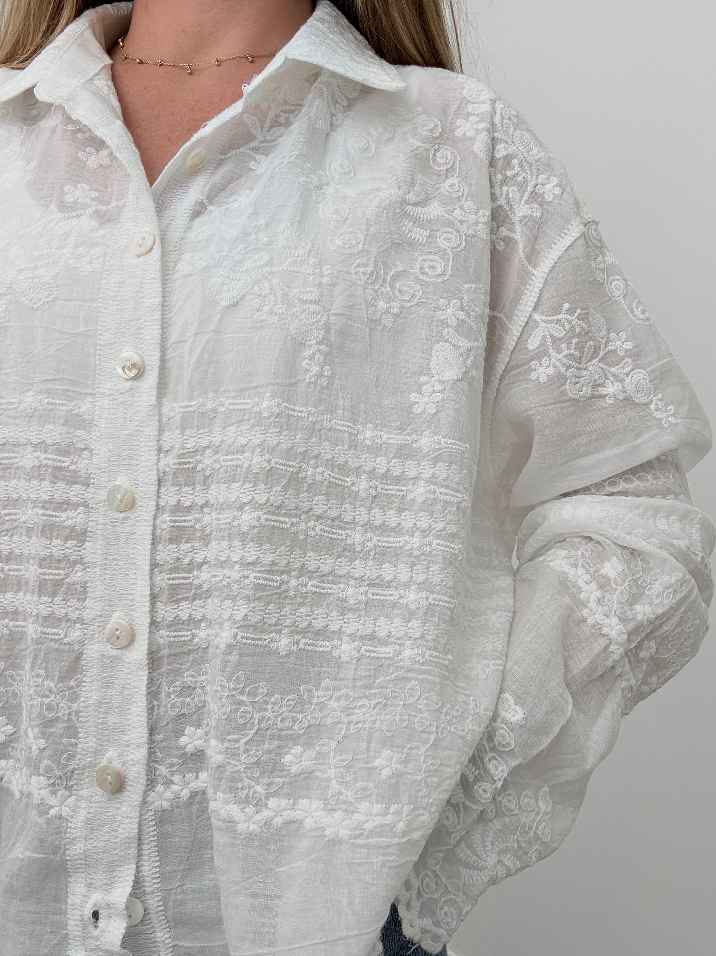 White Embroidery Shirt
