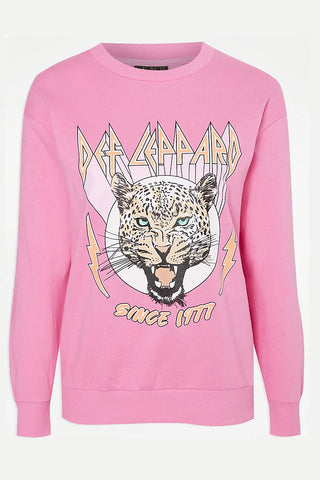 Famous Store Def Leppard Pink Sweatshirt