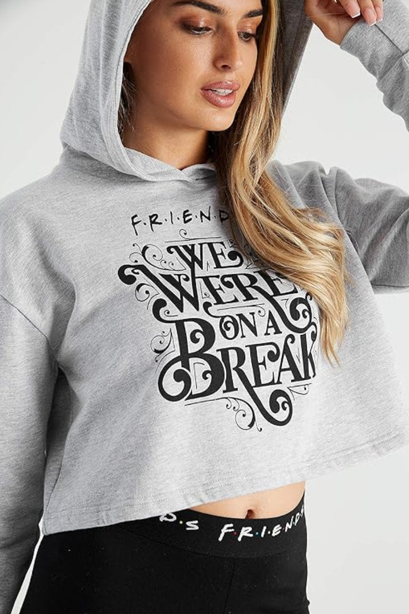 Friends hoodie crop clearance top