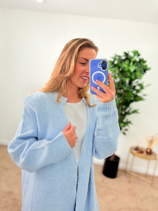 EX-F&F Edge To Edge Blue Cardigan