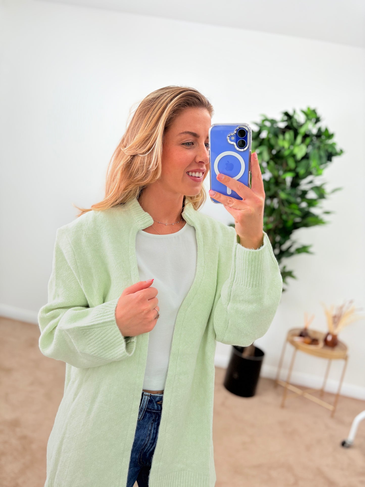 EX-F&F Edge To Edge Mint Cardigan
