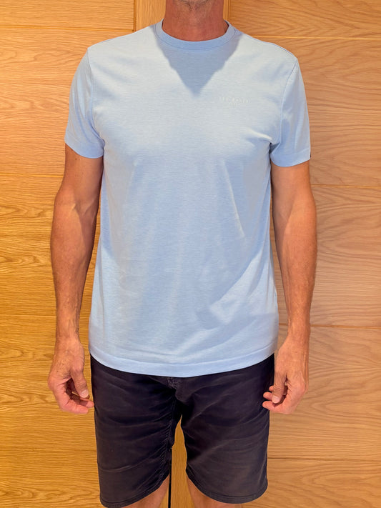 Ex Ted Baker Round Neck Mens T-Shirt Royal Sky Blue