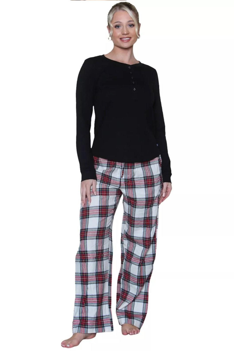 Ladies Gap Black Check Pyjamas Gift Set