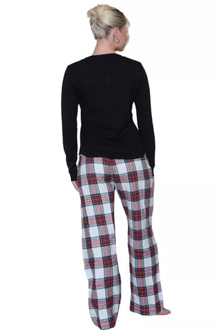 Ladies Gap Black Check Pyjamas Gift Set