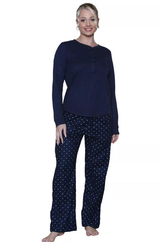 Ladies Gap Navy Spot Pyjamas Gift Set