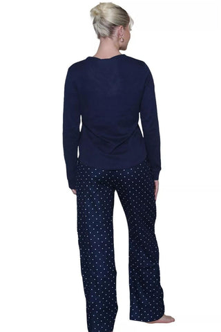 Ladies Gap Navy Spot Pyjamas Gift Set