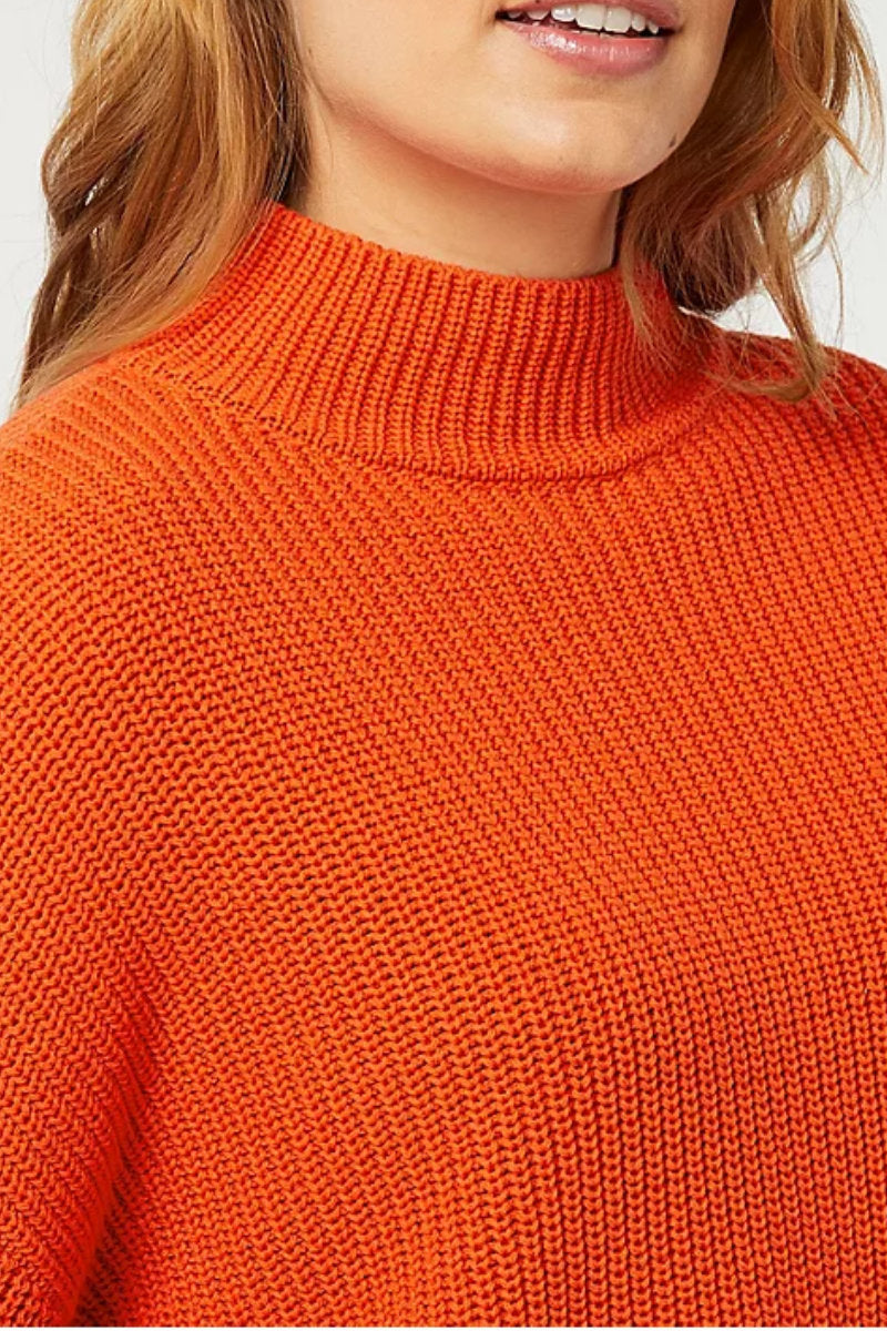 Supermarket Label Flare Knit Jumper Orange