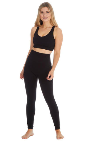 Ladies Seamless Black Gym Bottoms