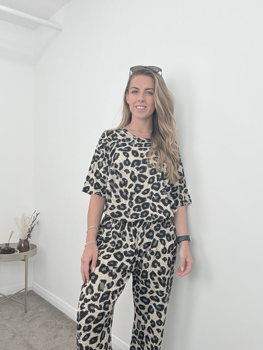 Animal Print Grey Stone Top