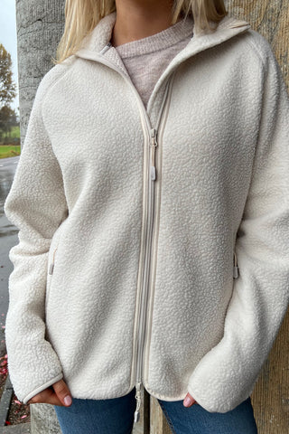 Lager157 Valla Women's Fleece Jacket in Ivory