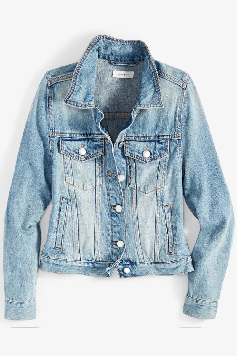 Macy's Classic Denim Trucker Jacket Light Wash