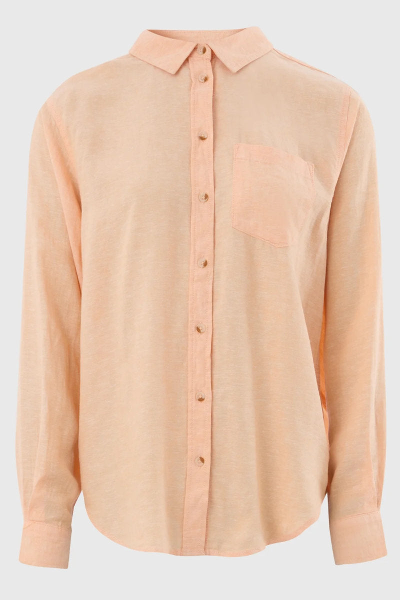 Ex Store Peach Linen Shirt