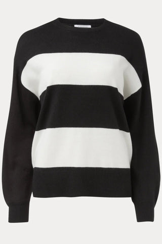 Famous Store Black & Cream Batwing Sleeve Soft Touch Jumper