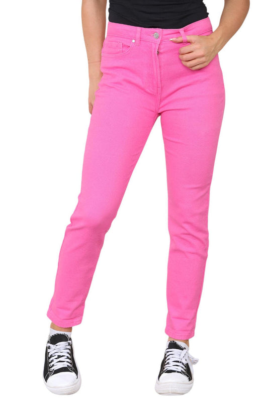 Ex-M&C0 Pink Denim Mom Jeans