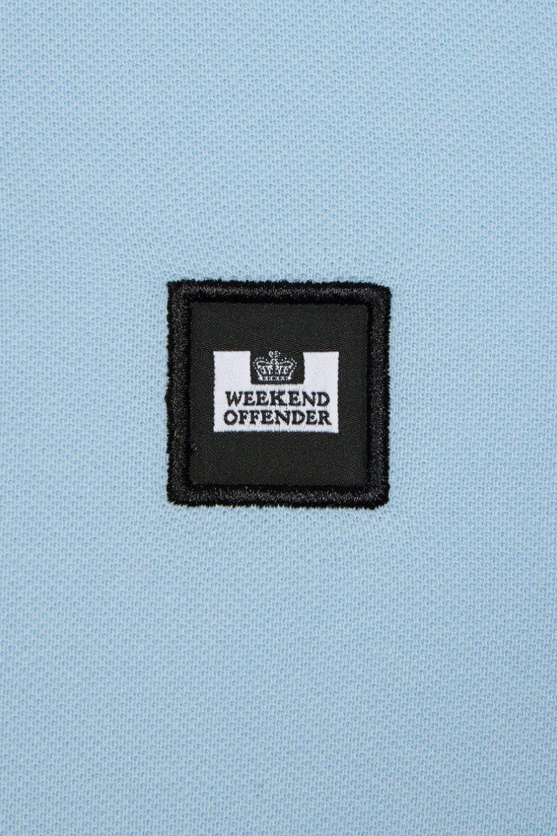 Men's Ex-Weekend Offender Badge Polo Shirt Light Blue