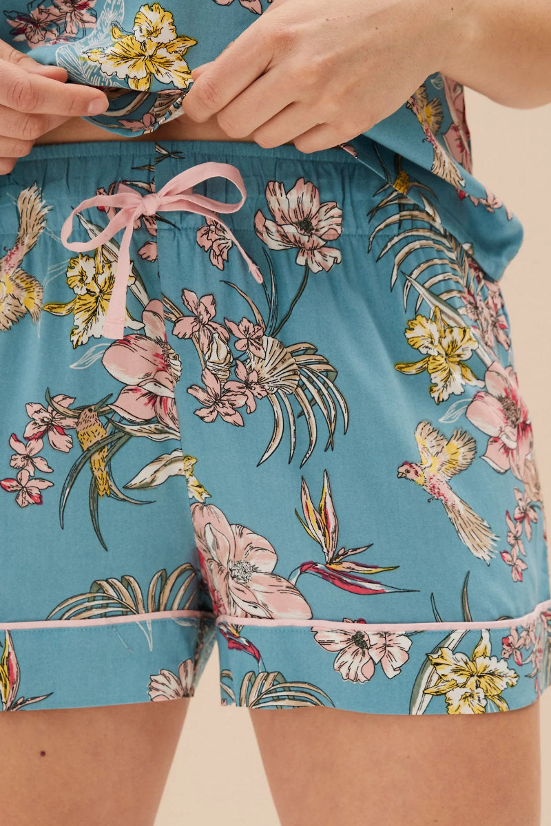 Famous Store Floral Pyjama Top & Shorts Set