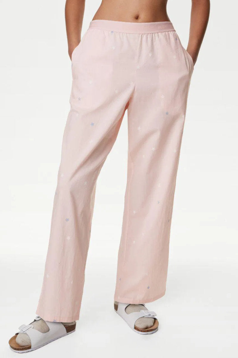 Famous Store Collection Pure Cotton Star Print Pyjama Bottoms