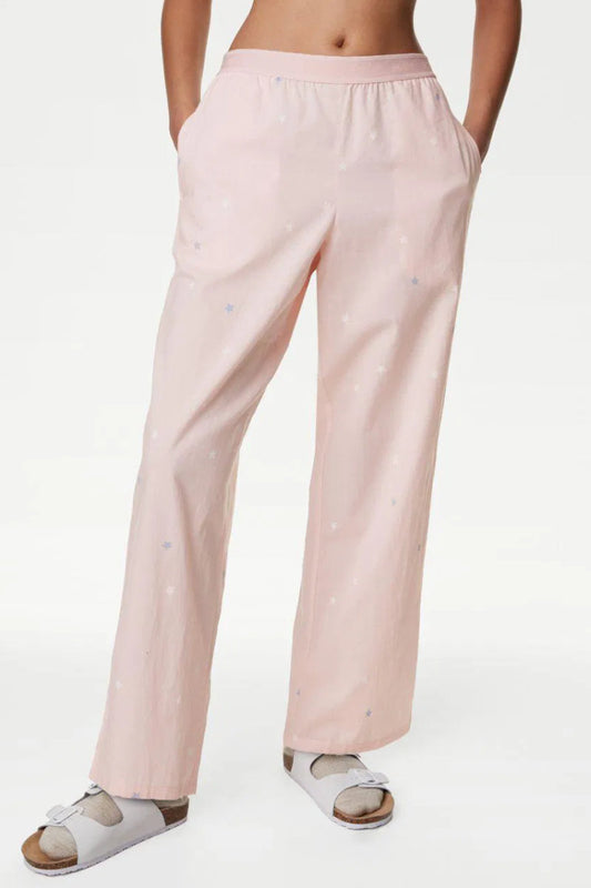 Famous Store Collection Pure Cotton Star Print Pyjama Bottoms