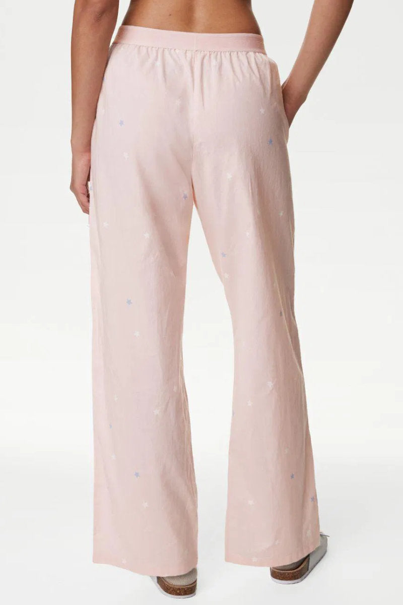 Famous Store Collection Pure Cotton Star Print Pyjama Bottoms