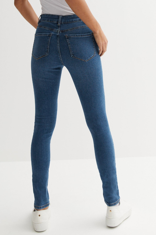 Famous Store Blue Ripped Skinny Jeans