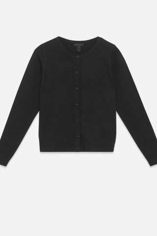 Famous Store Black Button Front Cardigan