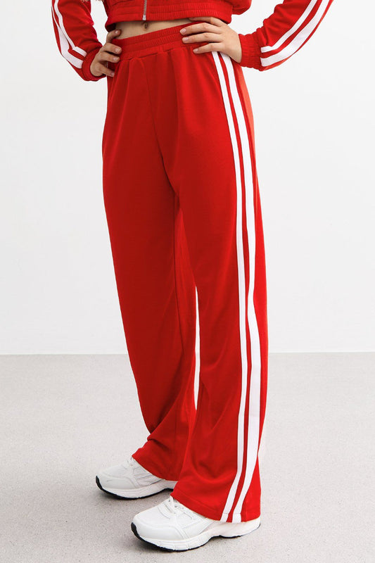 Ex New Look Kids Red Striped Joggers