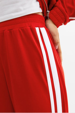 Ex New Look Kids Red Striped Joggers