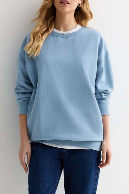 Ex-New Look Blue Crew Neck Sweatshirt