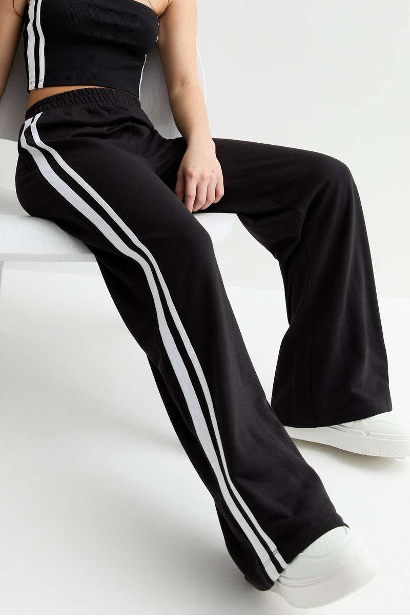 Ex New Look Kids Black Striped Joggers